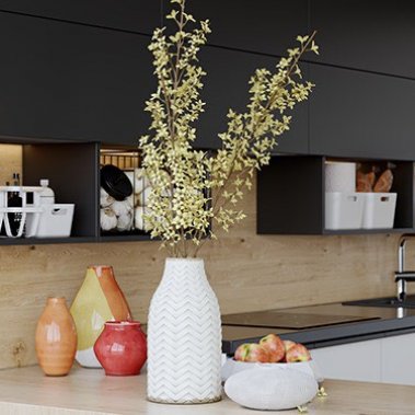 TỦ BẾP 155 - GỖ MDF CHỐNG ẨM PHỦ MELAMINE