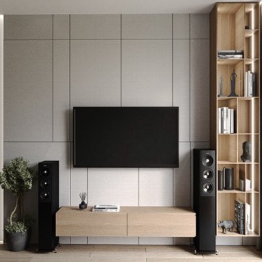 NỘI THẤT CĂN HỘ 50m² TONE XÁM KẾT HỢP VÂN GỖ