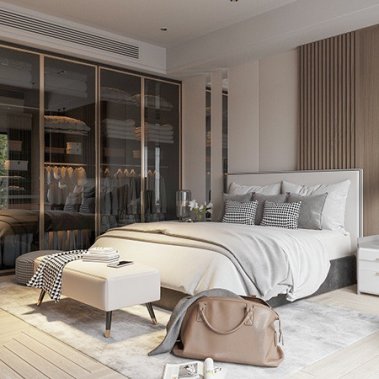 NỘI THẤT PHÒNG NGỦ 46 - GỖ MDF PHỦ MELAMINE PHONG CÁCH HIỆN ĐẠI