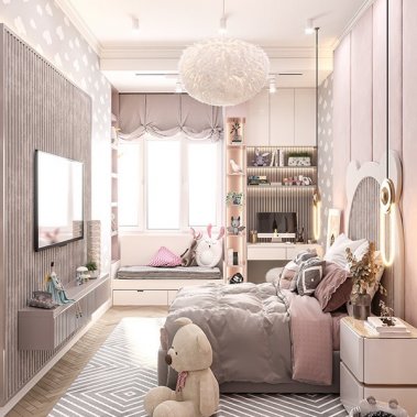 NỘI THẤT PHÒNG NGỦ 56 - PHÒNG NGỦ CHO BÉ GÁI