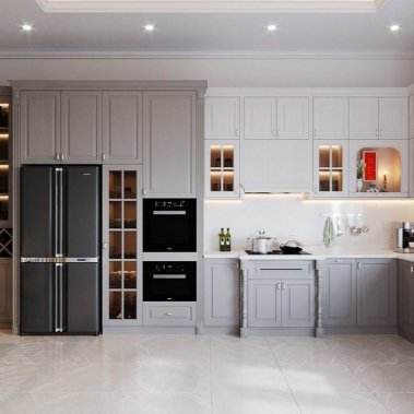 TỦ BẾP 62 - TỦ BẾP GỖ MDF CÁNH PANEL