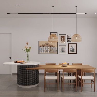 TỦ BẾP 110 - TỦ BẾP MELAMINE VÂN GỖ 