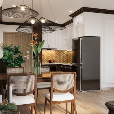 NỘI THẤT CĂN HỘ 64m² - PHONG CÁCH INDOCHINE