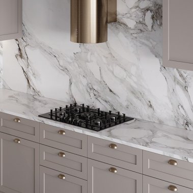 TỦ BẾP 117 GỖ TRẮNG PHỐI TƯỜNG GIẢ ĐÁ