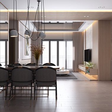 NỘI THẤT PHÒNG KHÁCH 27 - GỖ MDF PHỦ MELAMINE 