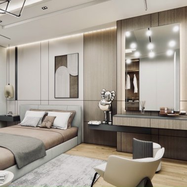 NỘI THẤT PHÒNG NGỦ 17 - PHONG CÁCH HIỆN ĐẠI GỖ MDF PHỦ MELAMINE