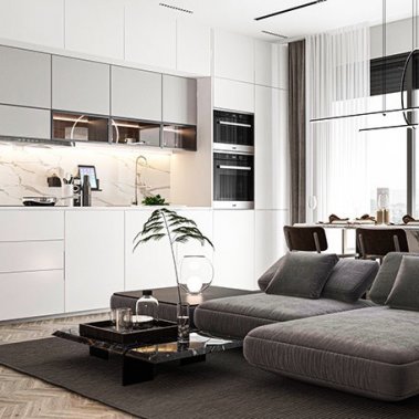 NỘI THẤT CĂN HỘ 1 PHÒNG NGỦ - PHONG CÁCH HIỆN ĐẠI