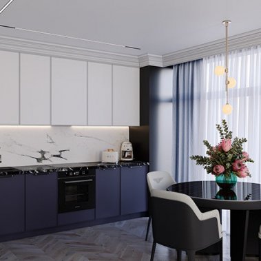 TỦ BẾP 153 - GỖ MDF CHỐNG ẨM SƠN 2K