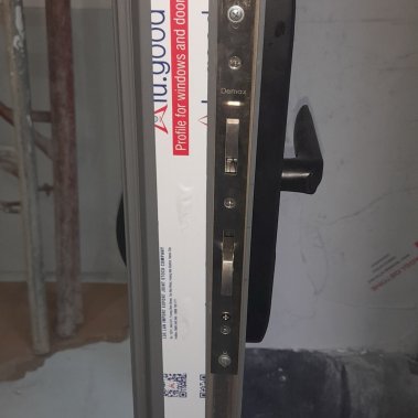 Khóa vân tay chống nước cửa nhôm xingfa, cửa sắt DEMAX EL101 BL