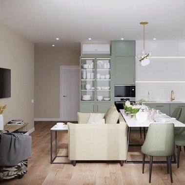 TỦ BẾP 134 CÁNH PHỦ MELAMINE TRĂNG XÁM