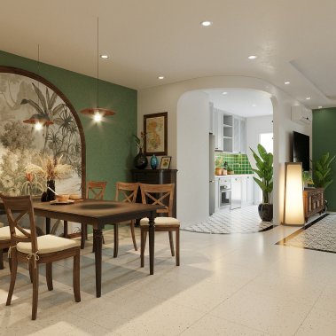 NỘI THẤT CĂN HỘ 160m² - PHONG CÁCH INDOCHINE