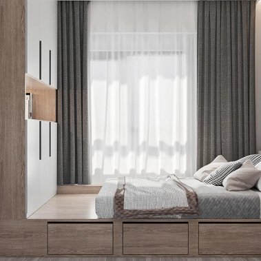 GIƯỜNG NGỦ GỖ MDF CHỐNG ẨM PHỦ MELAMINE