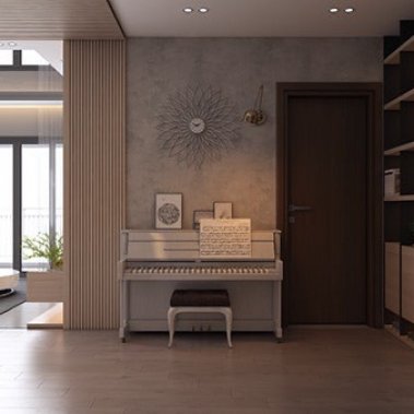 NỘI THẤT PHÒNG KHÁCH 27 - GỖ MDF PHỦ MELAMINE 