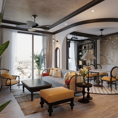 NỘI THẤT CĂN HỘ 17 - PHONG CÁCH INDOCHINE