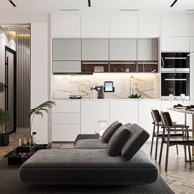 NỘI THẤT CĂN HỘ 1 PHÒNG NGỦ - PHONG CÁCH HIỆN ĐẠI