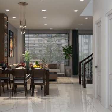 NỘI THẤT NHÀ PHỐ DIỆN TÍCH 6m x 20m - PHONG CÁCH HIỆN ĐẠI