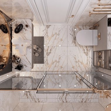 NỘI THẤT PHÒNG TẮM 08 - NHỰA PVC PHỦ MELAMINE MÀU XÁM