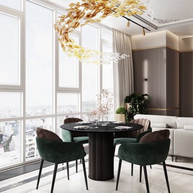 TỦ BẾP 133 CÁNH PHỐI NHỰA LAM SÓNG GIẢ GỖ