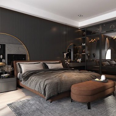 NỘI THẤT PHÒNG NGỦ 42 - PHONG CÁCH HIỆN ĐẠI, TONE MÀU XÁM