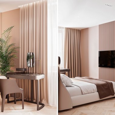 NỘI THẤT CĂN HỘ 58m² PHONG CÁCH HIỆN ĐẠI TONE NÂU