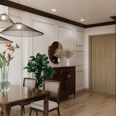 NỘI THẤT CĂN HỘ 64m² - PHONG CÁCH INDOCHINE