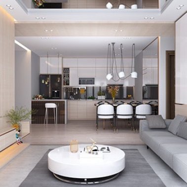 NỘI THẤT PHÒNG KHÁCH 27 - GỖ MDF PHỦ MELAMINE 