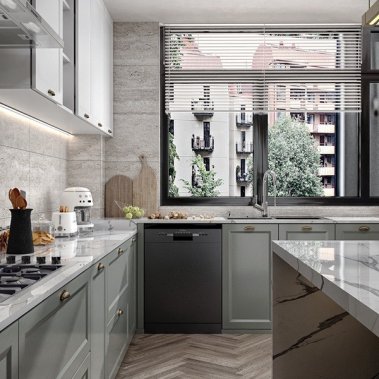 TỦ BẾP 128 CÁNH PANEL HIỆN ĐẠI