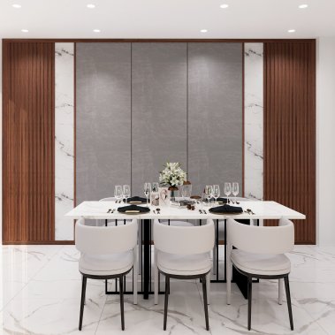 TỦ BẾP 141 - BẾP CHỮ L GỖ MDF PHỦ ACRYLIC