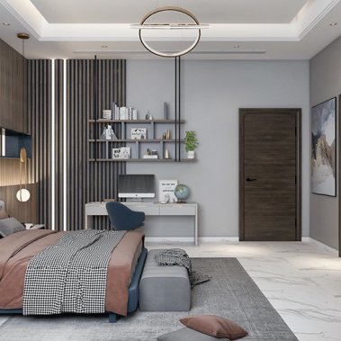 NỘI THẤT PHÒNG NGỦ 69 - GỖ MDF CHỐNG ẨM PHỦ MELAMINE VÂN GỖ