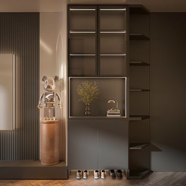 NỘI THẤT CĂN HỘ 19 - NỘI THẤT CĂN HỘ HIỆN ĐẠI MÀU TRẮNG PHỐI XÁM