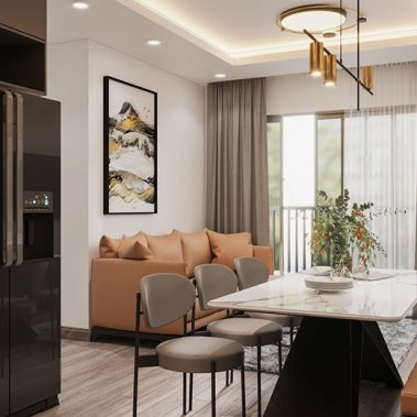  NỘI THẤT CĂN HỘ 74m²  - PHONG CÁCH HIỆN ĐẠI