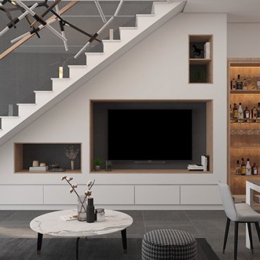 NỘI THẤT NHÀ PHỐ 02 - PHONG CÁCH HIỆN ĐẠI TONE TRẮNG XÁM KẾT HỢP VÂN GỖ