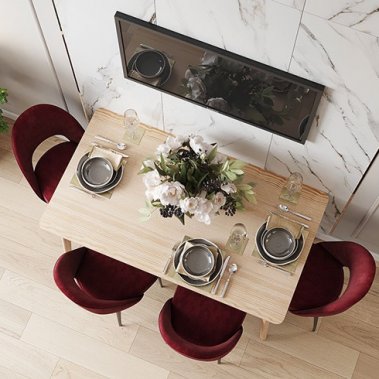 TỦ BẾP 136 MELAMIN XANH XÁM PHỐI GỖ NÂU