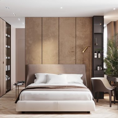 NỘI THẤT CĂN HỘ 58m² PHONG CÁCH HIỆN ĐẠI TONE NÂU