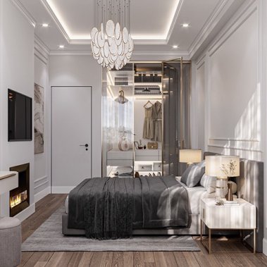 NỘI THẤT PHÒNG NGỦ 58 - PHÒNG NGỦ TONE MÀU TRẮNG XÁM