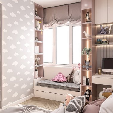 NỘI THẤT PHÒNG NGỦ 56 - PHÒNG NGỦ CHO BÉ GÁI