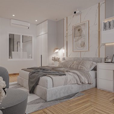 NỘI THẤT PHÒNG NGỦ 63 - PHONG CÁCH HIỆN ĐẠI TONE MÀU TRẮNG