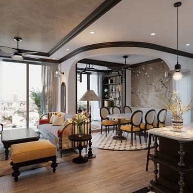 NỘI THẤT CĂN HỘ 17 - PHONG CÁCH INDOCHINE
