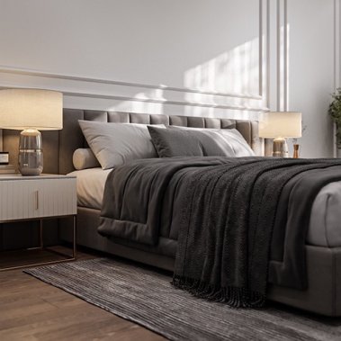 NỘI THẤT PHÒNG NGỦ 58 - PHÒNG NGỦ TONE MÀU TRẮNG XÁM