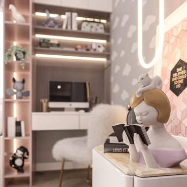 NỘI THẤT PHÒNG NGỦ 56 - PHÒNG NGỦ CHO BÉ GÁI