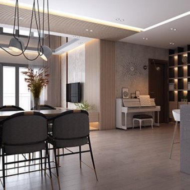 NỘI THẤT PHÒNG KHÁCH 27 - GỖ MDF PHỦ MELAMINE 