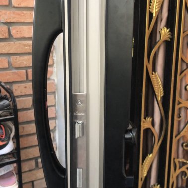 Khóa cửa nhôm xingfa nhận diện khuôn mặt Face ID 3D Demax EL902 BL APP WIFI (Màu đen)