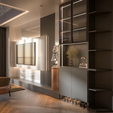 NỘI THẤT CĂN HỘ 19 - NỘI THẤT CĂN HỘ HIỆN ĐẠI MÀU TRẮNG PHỐI XÁM