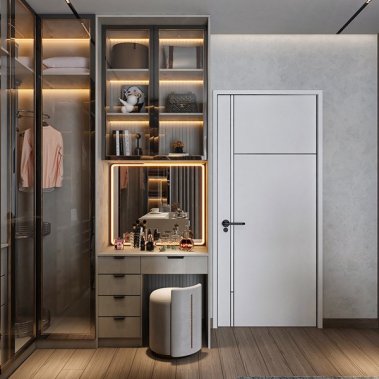 NỘI THẤT PHÒNG NGỦ 67 - GỖ MDF CHỐNG ẨM PHỦ MELAMINE KẾT HỢP CÁNH KÍNH