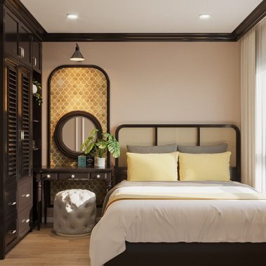 NỘI THẤT CĂN HỘ 64m² - PHONG CÁCH INDOCHINE