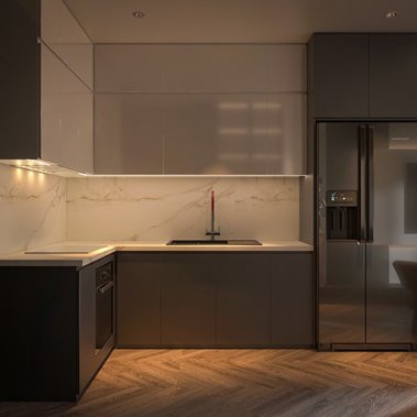 NỘI THẤT CĂN HỘ 19 - NỘI THẤT CĂN HỘ HIỆN ĐẠI MÀU TRẮNG PHỐI XÁM