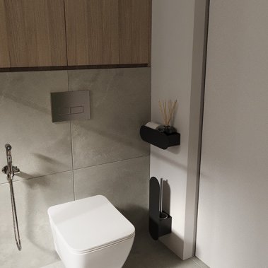 NỘI THẤT PHÒNG TẮM 04 - GỖ MDF PHỦ MELAMINE MÀU XANH KẾT HỢP VÂN GỖ