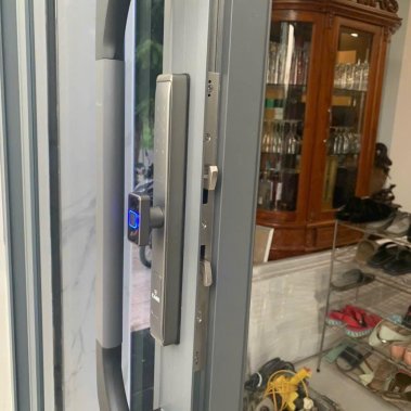 Khóa thông minh cửa nhôm chống nước Kaimi CN108 màu xám (Cửa Lùa)