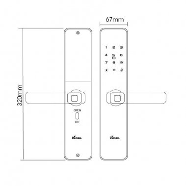 Khoá cửa gỗ thông minh Demax SL-C320 AC / SL - C320 CG App wifi của Đức