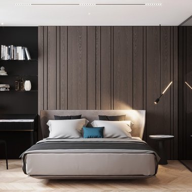 NỘI THẤT CĂN HỘ 58m² PHONG CÁCH HIỆN ĐẠI TONE NÂU